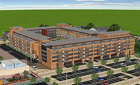 Winkelcentrum met 103 appartementen Dorrestein