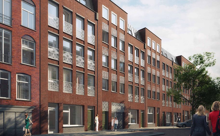 Gele Panden, Vrolikstraat 245-251, Derde Oosterparkstraat 44-46